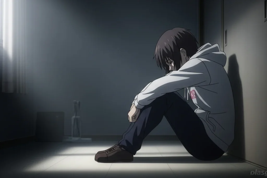 Anime girl still moment quiet emotional scene