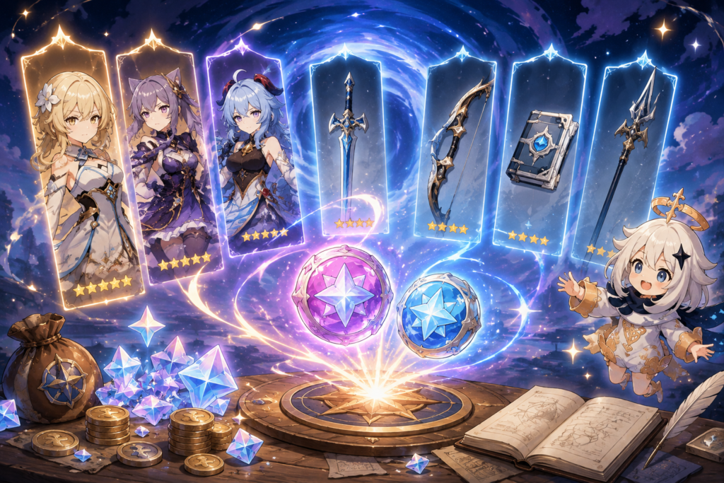 genshin impact gacha game