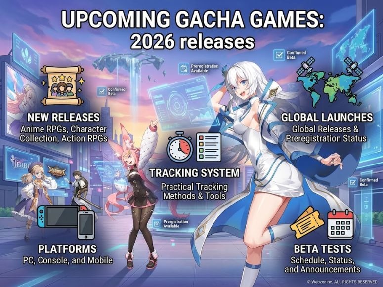 Upcoming gacha games and 2026 releases.