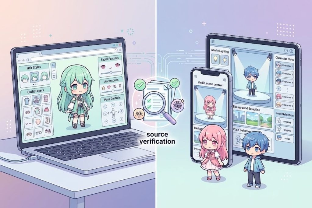 Gacha Life 3 browser character customization.