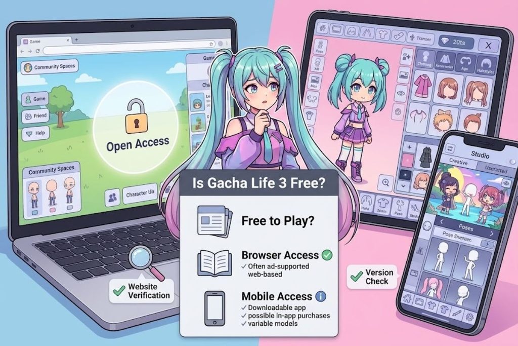 Gacha Life 3 free access and pricing guide.