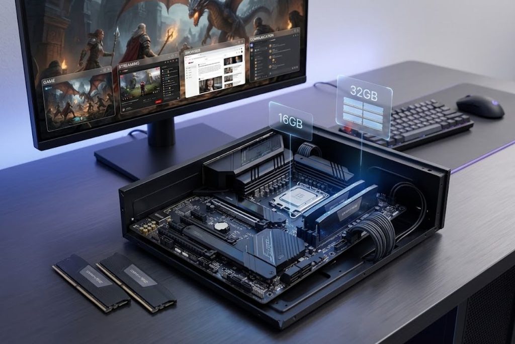 16GB and 32GB RAM configurations for an Intel i5 gaming PC.