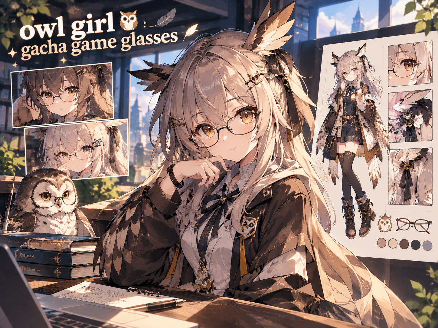 Owl Girl Gacha Game Glasses