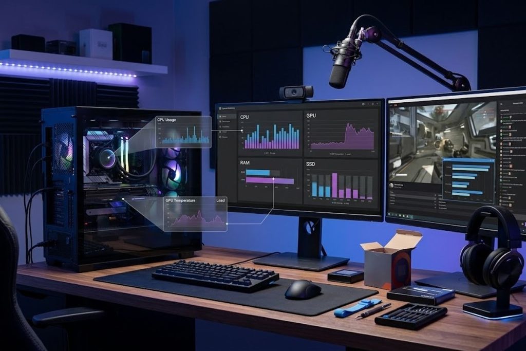 Streaming PC upgrade and hardware performance setup.