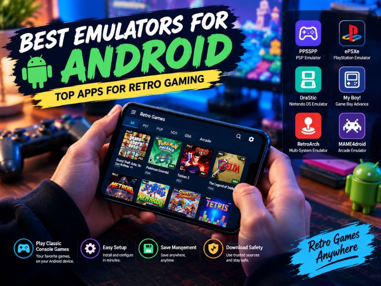 Best Android emulators for retro gaming on smartphones.