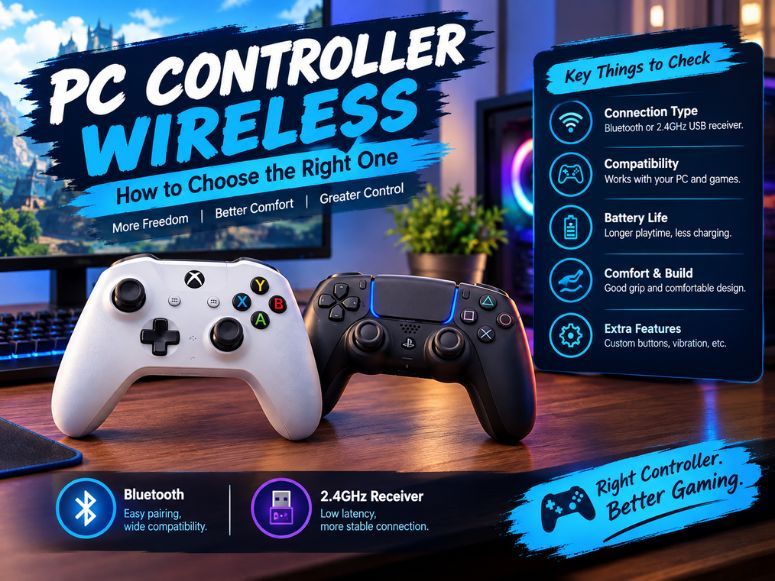 Best PC controller wireless options featuring Xbox and PlayStation controllers for comfortable gaming.