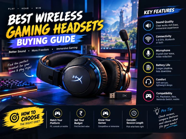 Best wireless gaming headsets buying guide and key features.