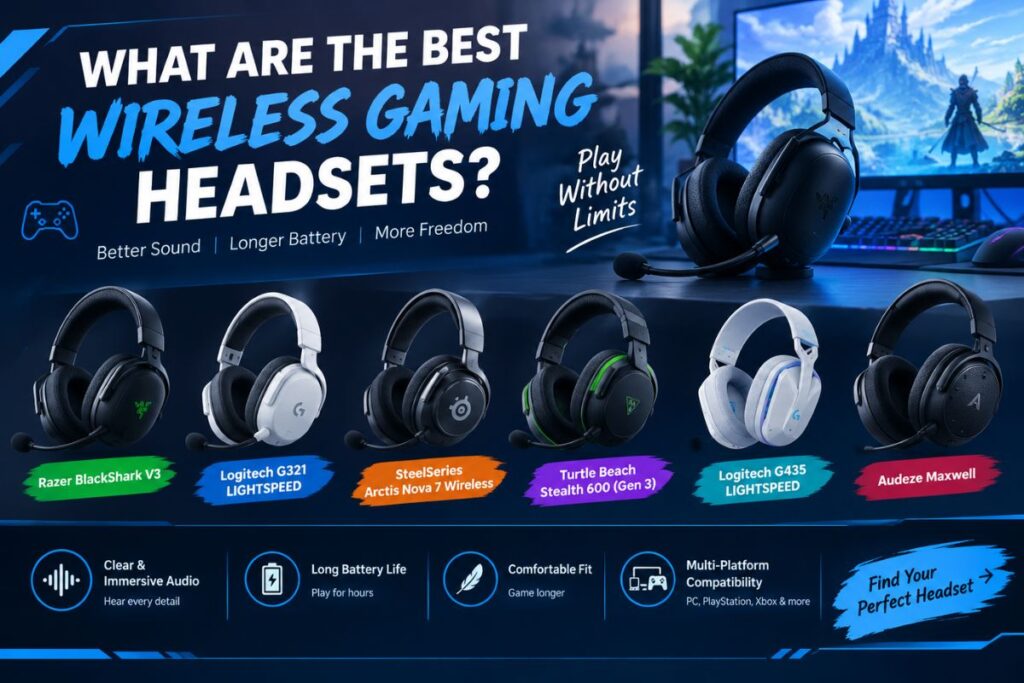 Best wireless gaming headsets for comfort, clear audio and long battery life.