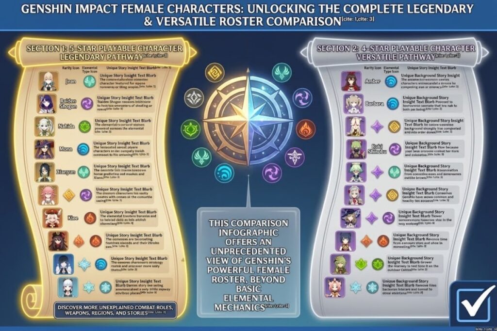 Genshin Impact Characters Female.