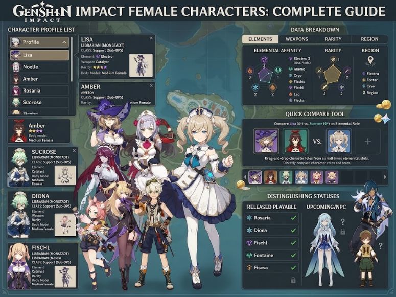 Genshin Impact Characters Female